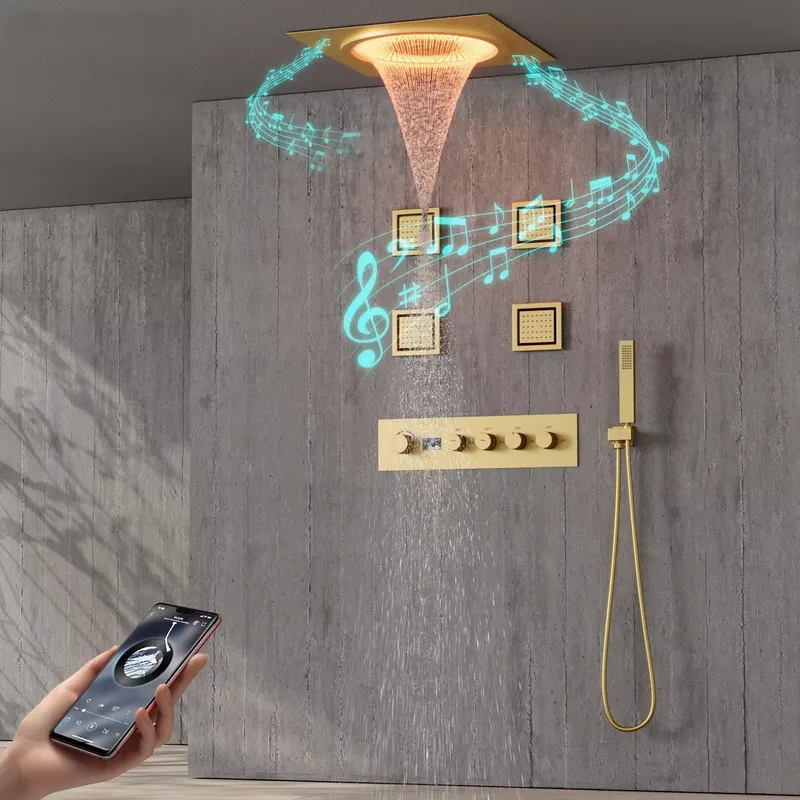 Music - Slimme LED Doucheset Badkamer Muziek Verborgen