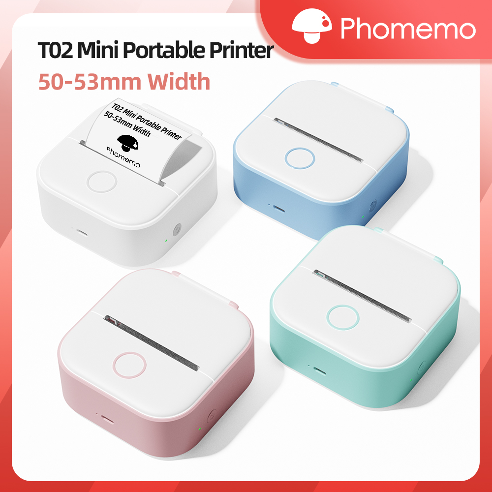 Mini Pocket Thermal Printer Paper Roll - Phomemo T02 Draadloze Pocket Thermische Printer