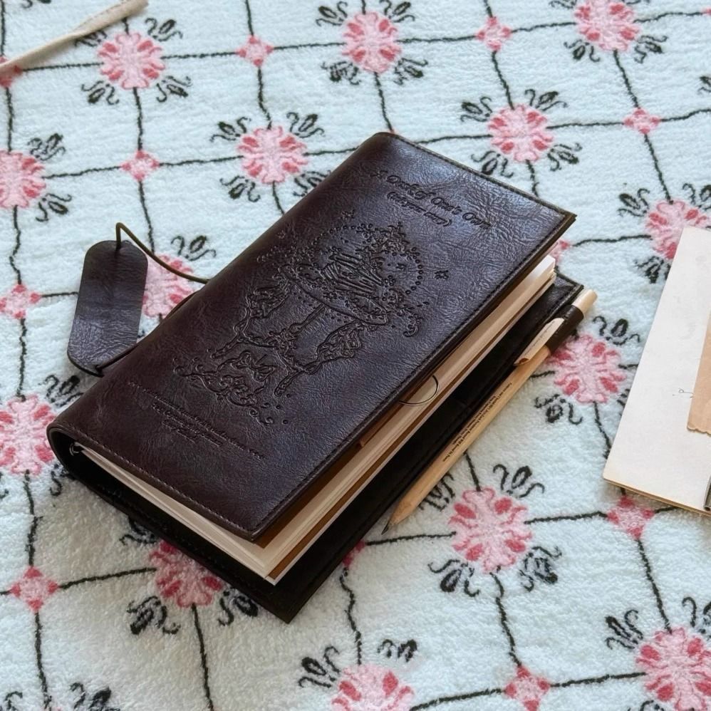 Vintage Leather Journal Notebook - Vintage zwart notitieboekje PU-leer blanco kraft
