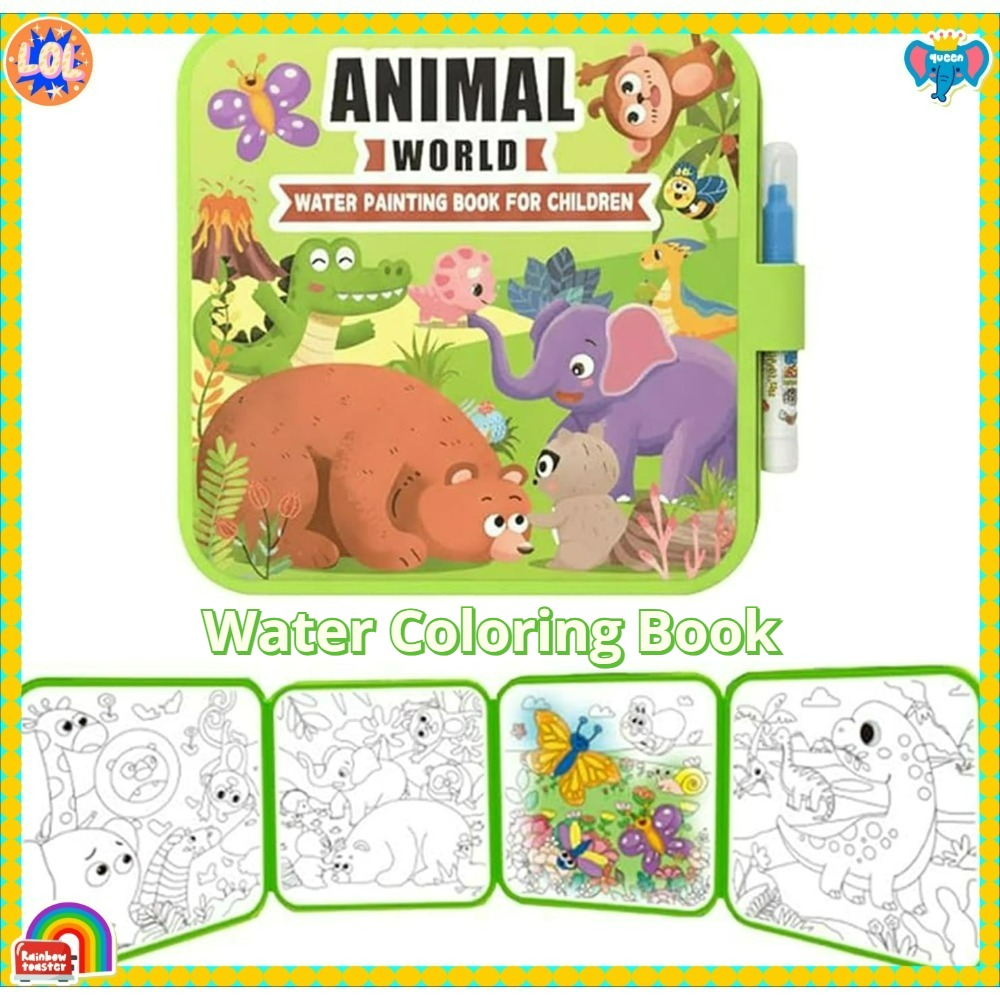 Reusable Water Magic Coloring Book - Magische waterkleurboekset met pen, doe-het-zelf doodle