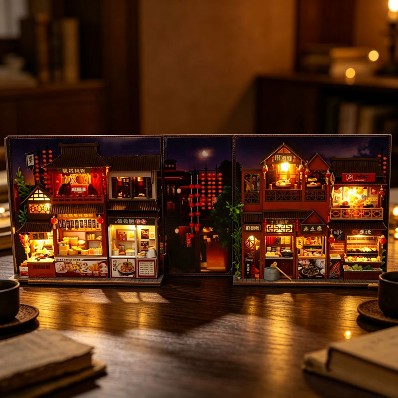 Diy Wooden Book Nook Kit Shelf Insert - DIY Boekenhoekje Poppenhuis Miniatuur Houten Boekenplank