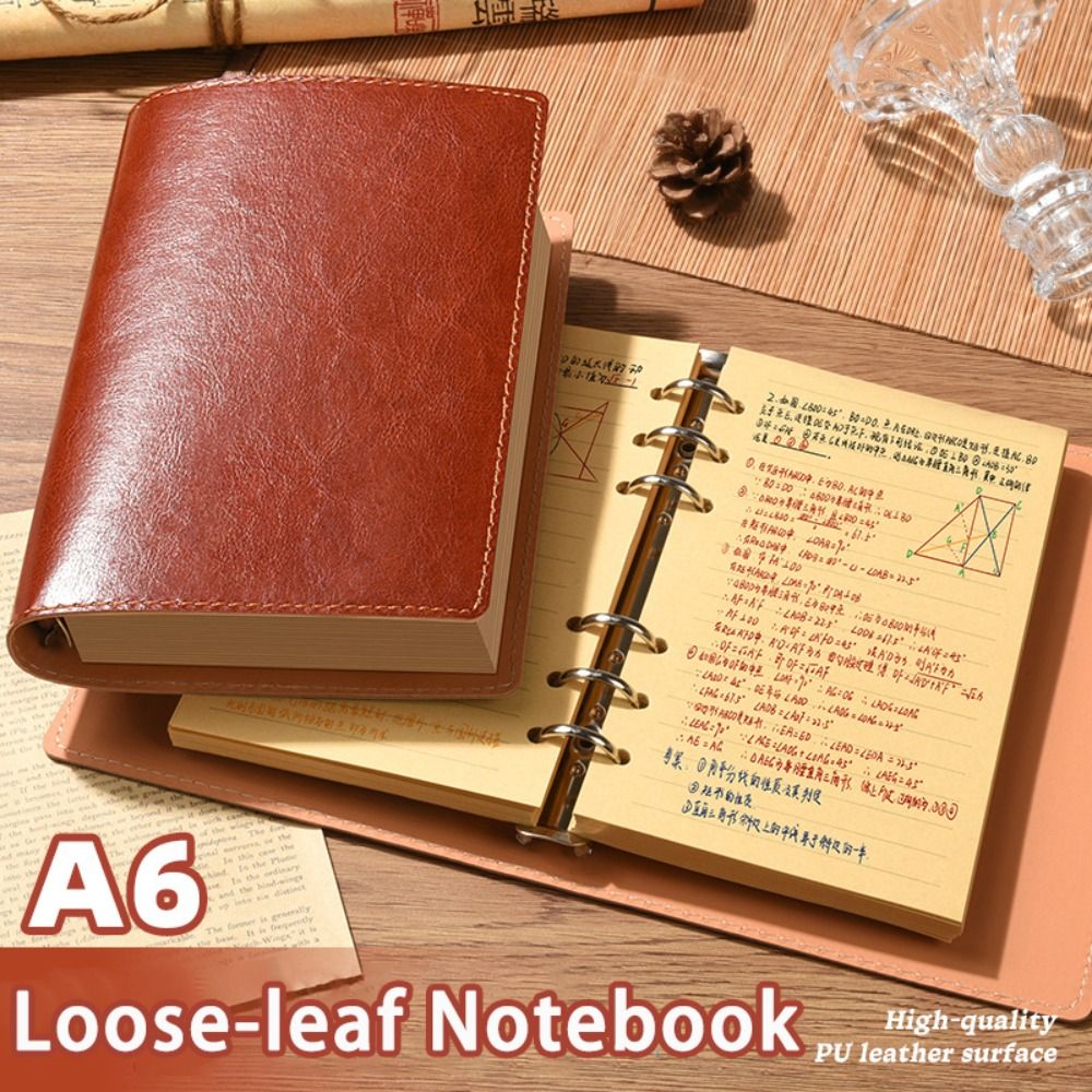 Vintage Leather Journal Notebook - Nieuw A5/A6 notitieboekje, losbladig PU-leer reisdagboek,