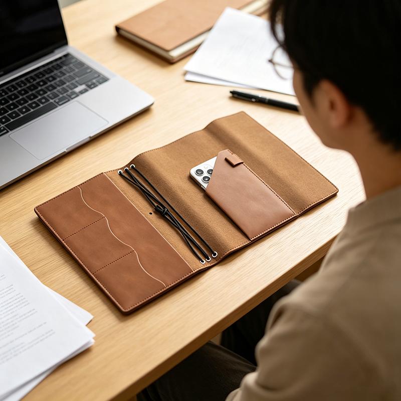 Vintage Leather Journal Notebook - Hervulbare notitieboek organizer, compacte Crazy Horse
