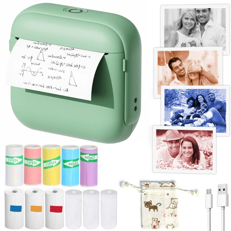 Mini Pocket Thermal Printer Paper Roll - Mini Pocket Bluetooth Inkless Thermische Printer