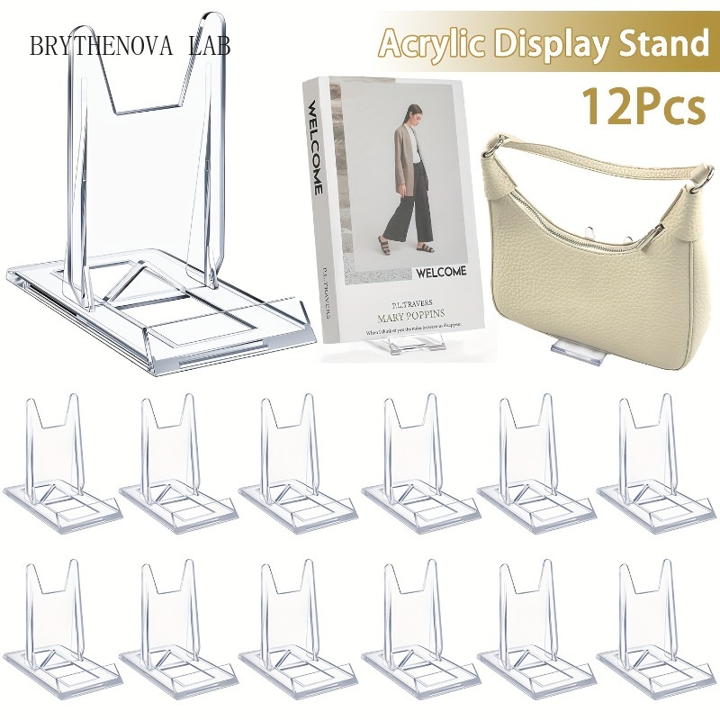 Clear Acrylic Book Stand Holder - 12 stuks 5/ helder acryl displaystandaard