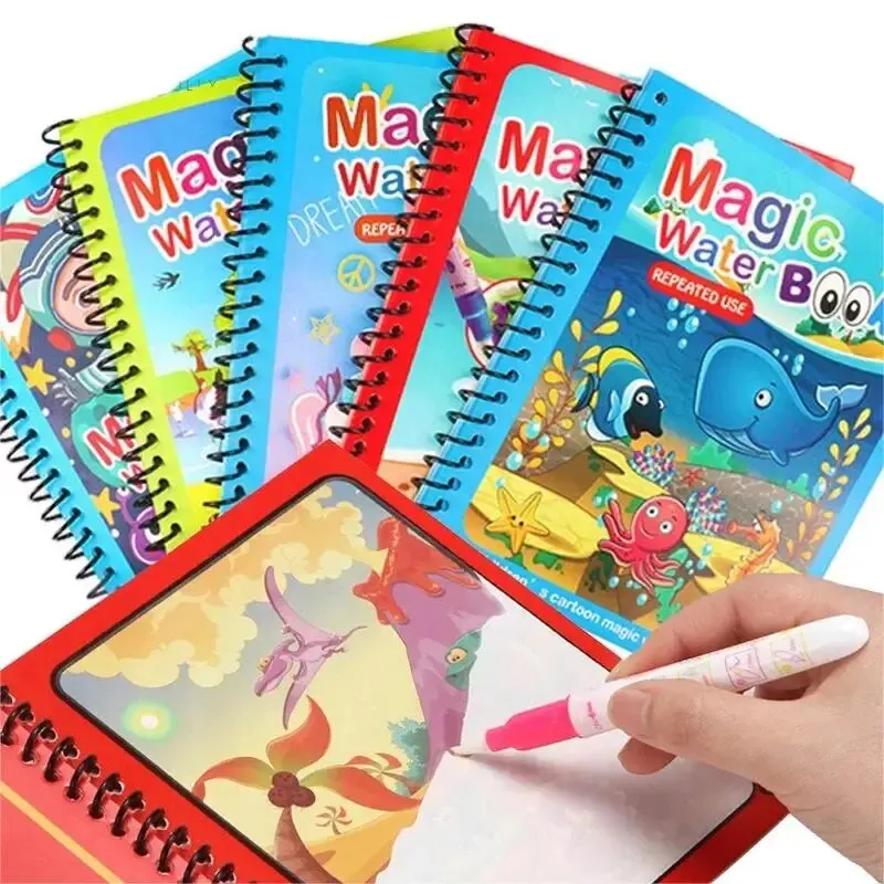 Reusable Water Magic Coloring Book - 1 Boek + 1 Pen Herbruikbare