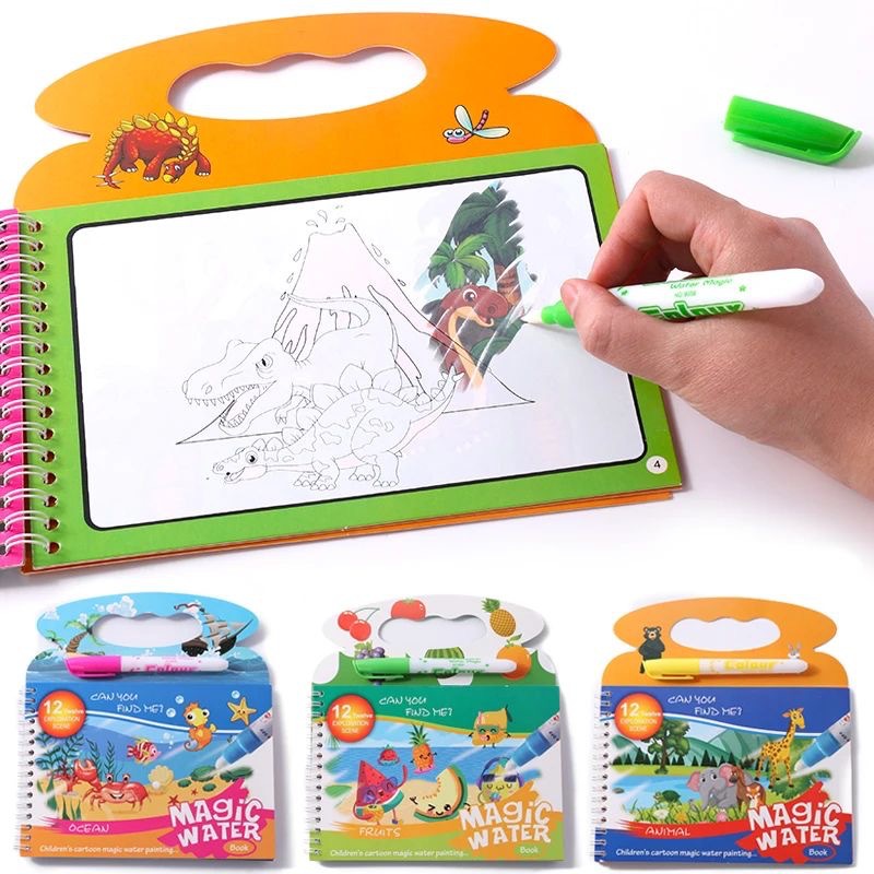 Magisch waterschilderboek voor - Reusable Water Magic Coloring Book recensie en prijs