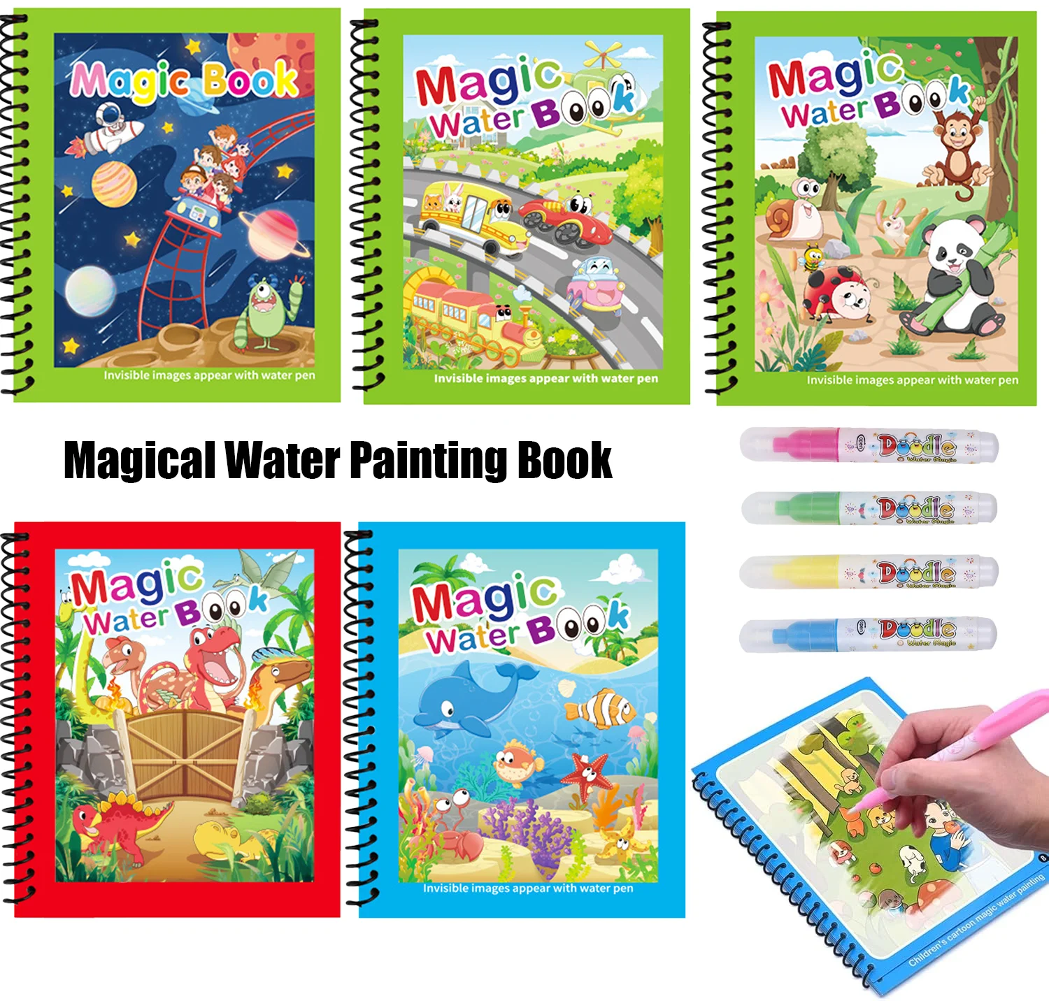 1 st Herbruikbare Kids Magic W - Reusable Water Magic Coloring Book recensie en prijs