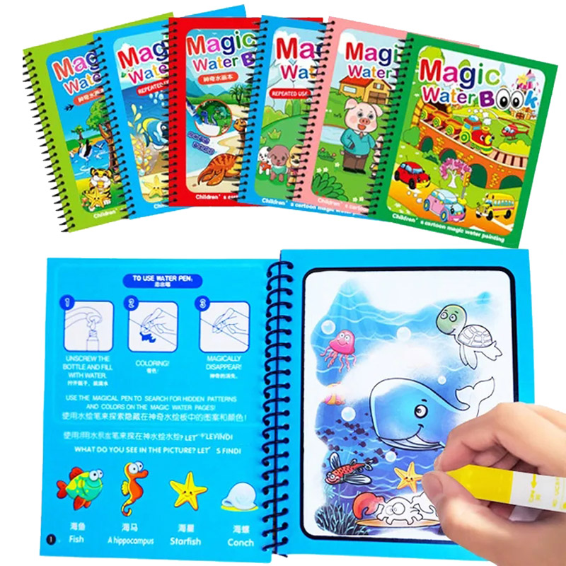 Kinderen Montessori Speelgoed  - Reusable Water Magic Coloring Book recensie en prijs