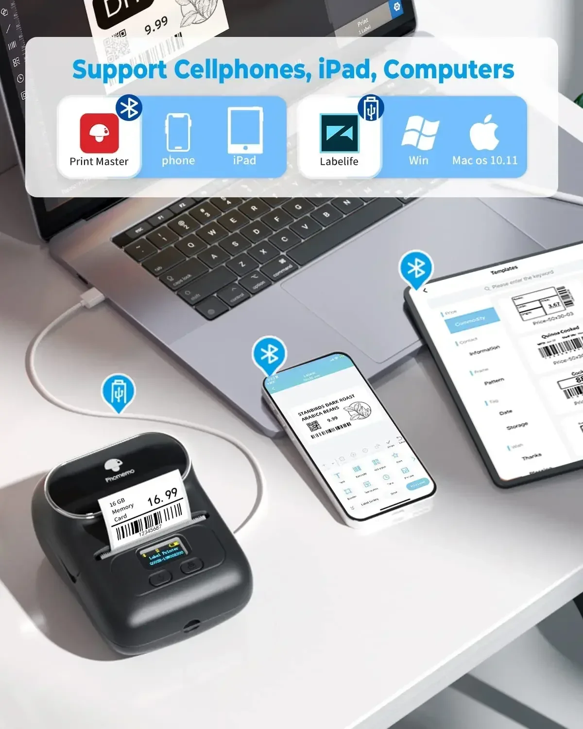 Phomemo M110 Mini Draagbare Pr - Mini Pocket Thermal Printer Paper Roll recensie en prijs