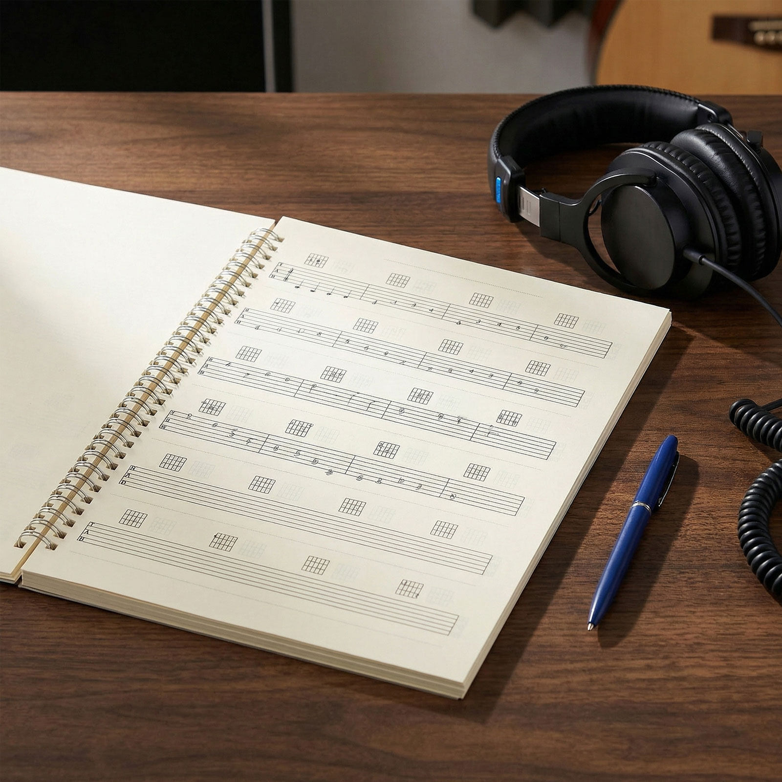 2 stuks gitaarmanuscriptenboek - Blank Sheet Music Notebook recensie en prijs