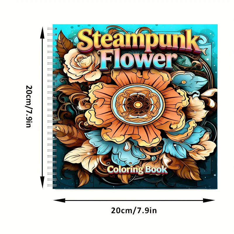 Kleurboek Steampunk Bloemen vo - Adult Coloring Book Stress Relief recensie en prijs