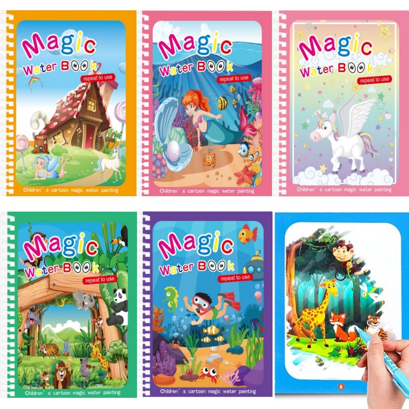 Magisch Watertekenboek Voor Ki - Reusable Water Magic Coloring Book recensie en prijs